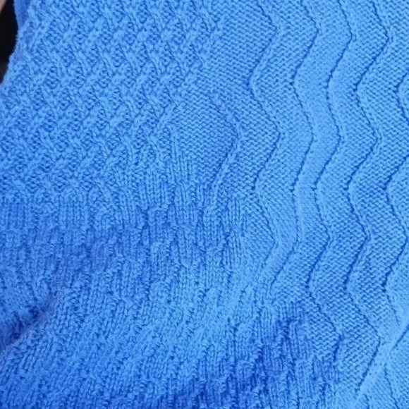Christopher and Banks Cobalt blue  novelty knit sweater sz XL - Picture 4 of 7